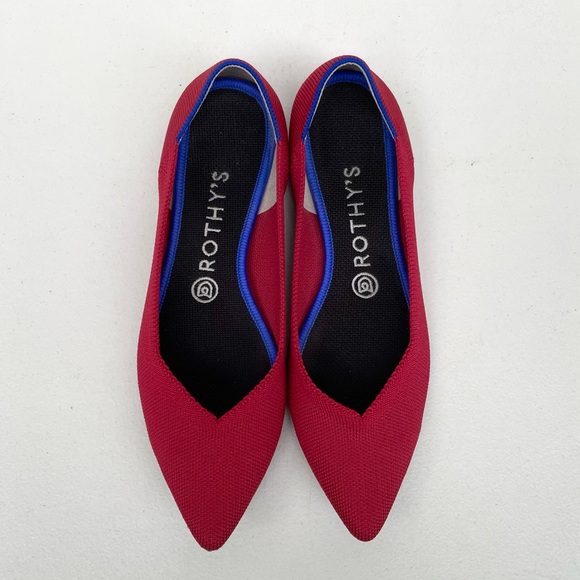 Rothy's The Point Bright Red Women's Size 9 - Picture 7 of 11